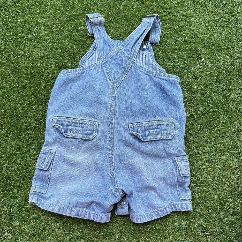 Vintage Old Navy Jean Overalls Toddler Size 18-24 Months Cargo Pockets Farmer‎